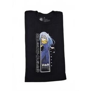 Anime Graphic T-Shirt with Japanese Text and Character Print